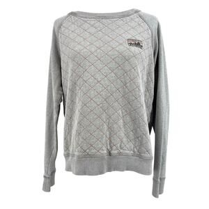 Patagonia Women's Vintage M Gray Quilted Cotton Sweatshirt‎ Crewneck Cuffs